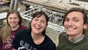 Fig. 2: Fiona, Allie, and Augie in the lab after beginning the experiment, February 2023.