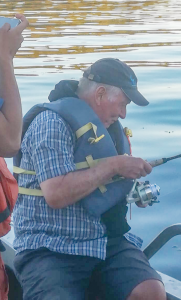 John fishing for spiny dogfish in 2023.
